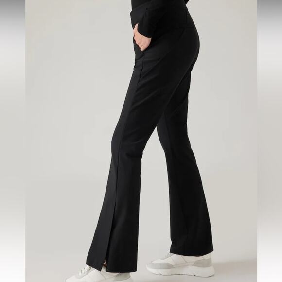 Athleta Stella flare trouser black sz 4 - Picture 3 of 10